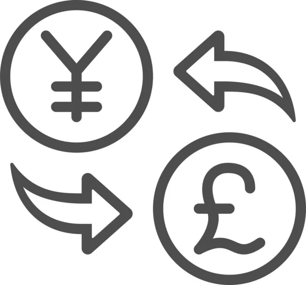 Cambio Valuta Semplice Illustrazione — Vettoriale Stock