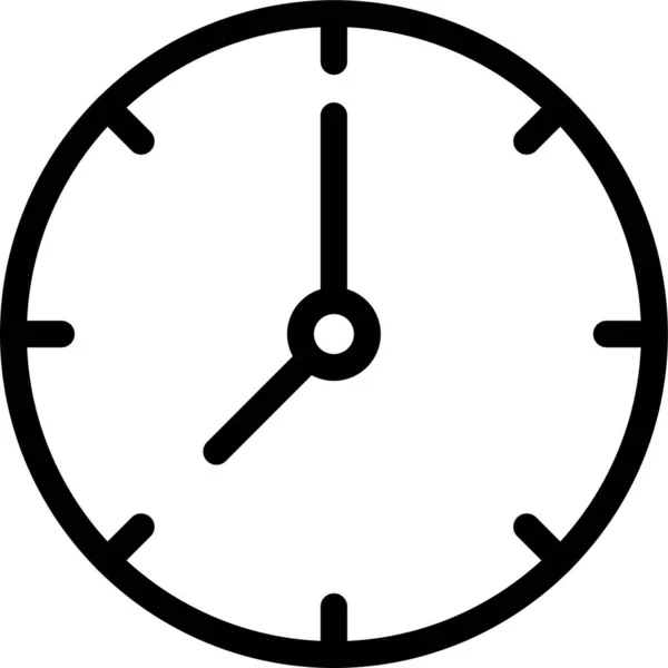 以轮廓样式显示的闹钟计划图标 — 图库矢量图片