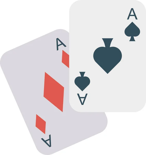 Aktivitetskort Casino Ikon Platt Stil — Stock vektor