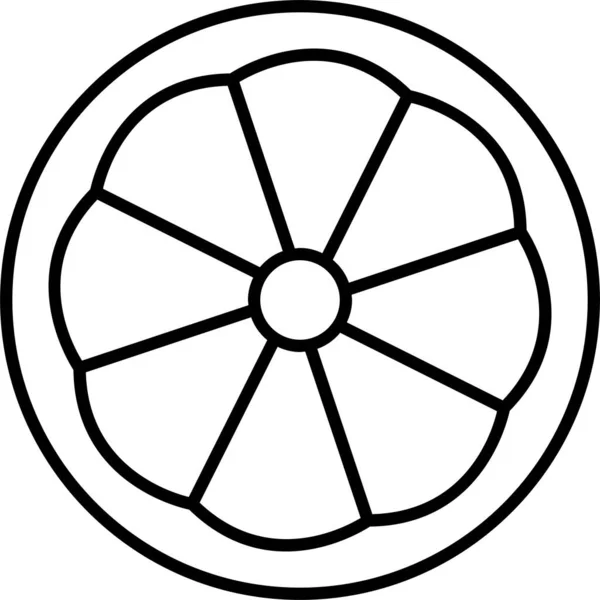 Икона Лимона Цитрусового Стиле Наброска — стоковый вектор
