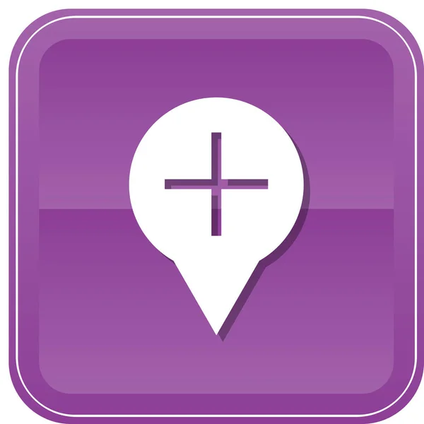 Ajouter Icône Localisation Gps Dans Style Badge — Image vectorielle