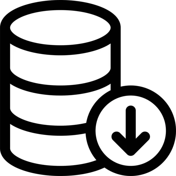 Datenbank Server Icon Outline Stil Herunterladen — Stockvektor