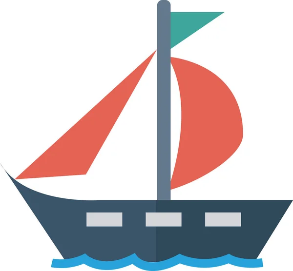 Auto Passenger Ship Icon Flat Style — Stock Vector