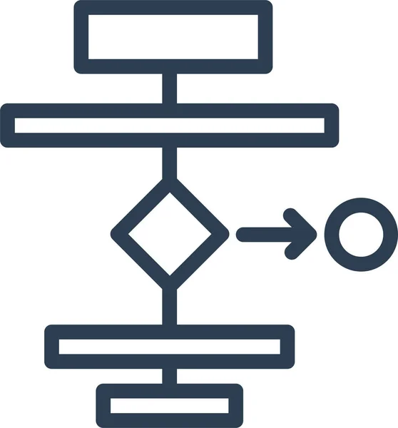 Diagram Flowchart Plan Icon — Stock vektor