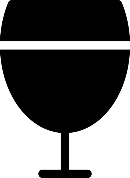 Икона Бокала Пива Твердом Стиле — стоковый вектор