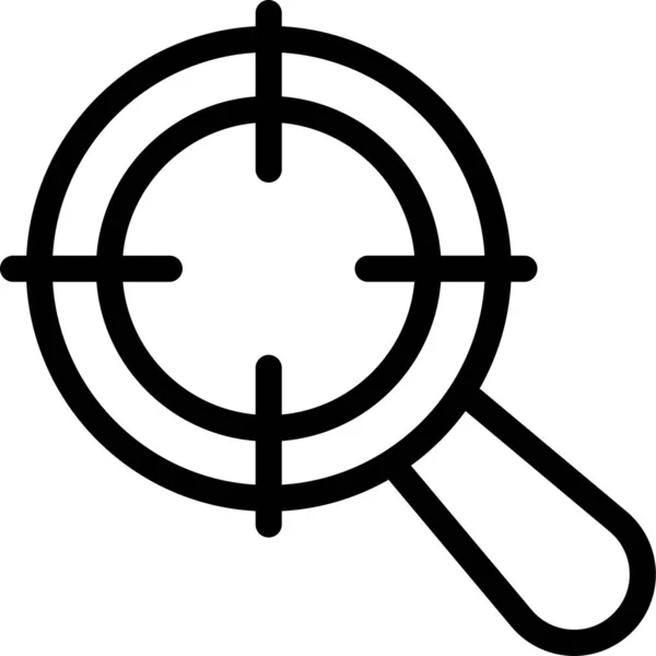 Ikona Zaměření Cíle Stylu Osnovy — Stockový vektor