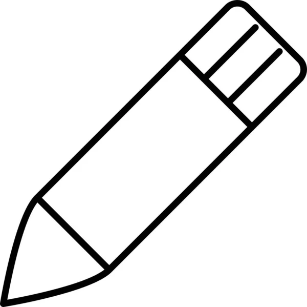 Ikona Ołówka Projekt Sztuki Stylu Konturu — Wektor stockowy
