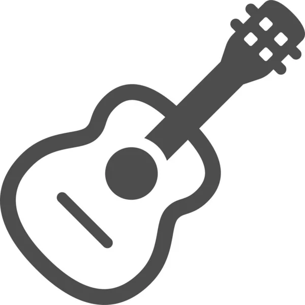 Gitarre Web Ikone Einfaches Design — Stockvektor