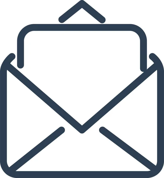 Ícone Envelope Mail Documento Estilo Esboço — Vetor de Stock