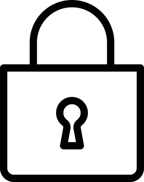 Bloqueo Proteger Icono Seguridad Estilo Esquema — Archivo Imágenes Vectoriales