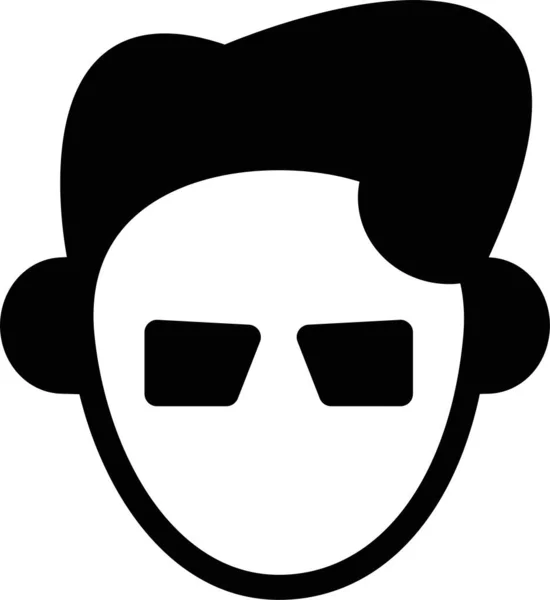 Chico Entrega Macho Icono Estilo Sólido — Vector de stock