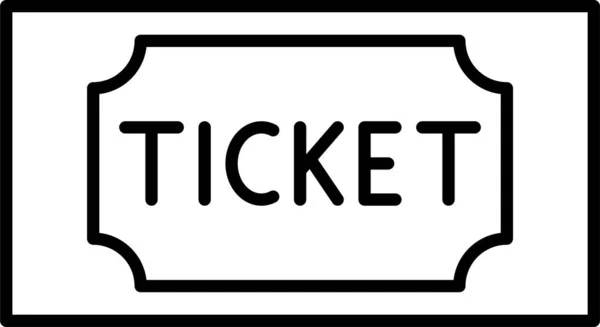 Ticket Coupon Event Icon — Vettoriale Stock