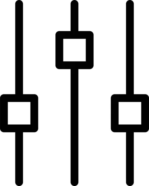 Aanpassing Controle Equalizer Pictogram Omtrek Stijl — Stockvector