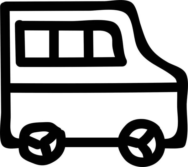 Иконка Автомобиля Стиле Handdrawn — стоковый вектор