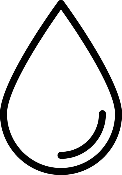 Icono Aceite Gota Aqua Estilo Esquema — Vector de stock