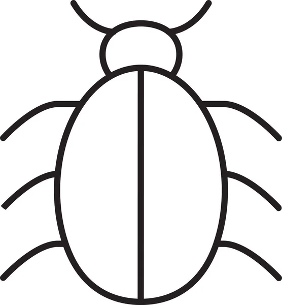 Insektensymbol Umrissen Einfügen — Stockvektor