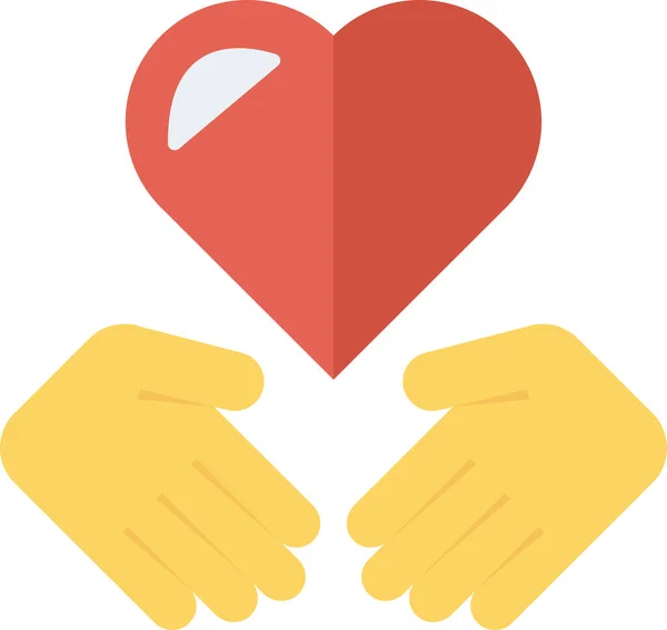 Улюблена Ікона Любові Серця Пласкому Стилі — стоковий вектор