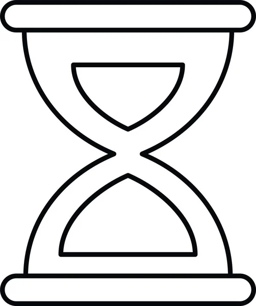 Пісочний Годинник Значок Стилі Контурного Годинника — стоковий вектор
