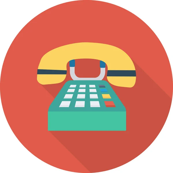 Call Calling Device Icon Long Shadow Style — Vetor de Stock