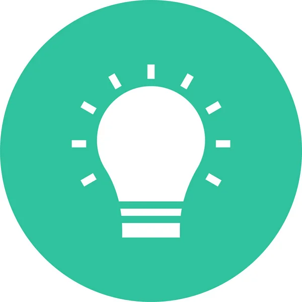 Icône Idée Électricité Ampoule Dans Style Badge — Image vectorielle