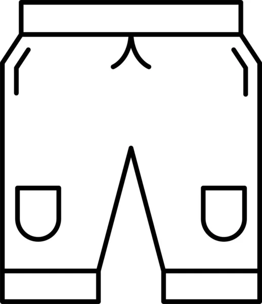 Vestido Tela Nicker Icono Estilo Contorno — Vector de stock