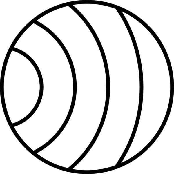 Ball Bowling Fitness Icon Outline Style — Vettoriale Stock