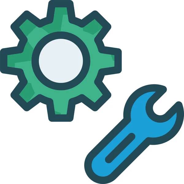 Configure Preference Repair Icon Filled Outline Style — Stock vektor