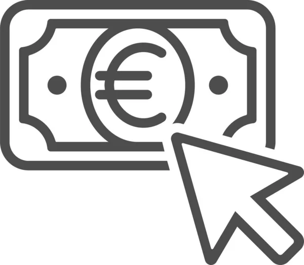 Geld Web Icoon Eenvoudige Illustratie — Stockvector