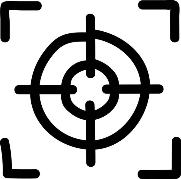 Aim Fosuk Goal Icon Outline Style — стоковый вектор