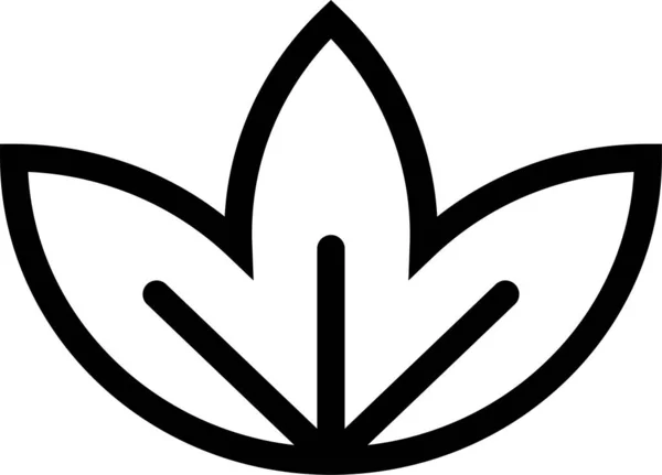 Ikona Kwiatowy Ogród Zarysie Stylu — Wektor stockowy