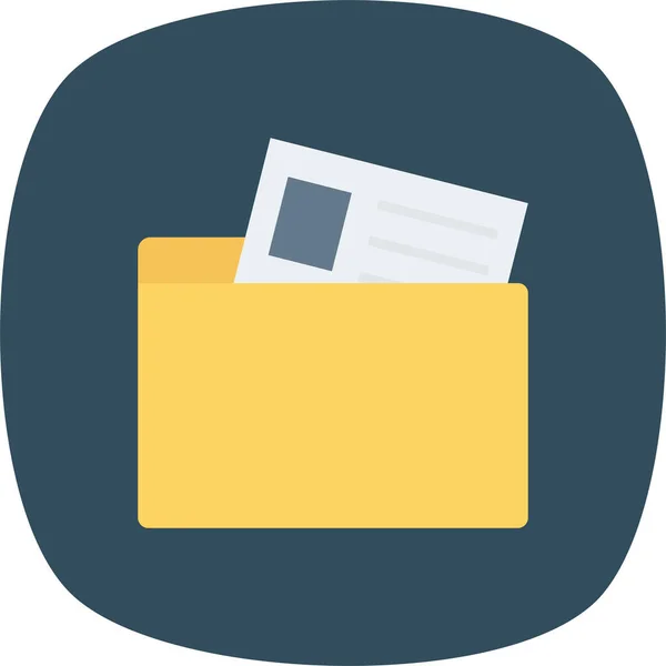 Icône Fichiers Documents Affaires Dans Style Badge — Image vectorielle