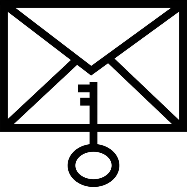 Иконка Электронной Почты Стиле Наброска — стоковый вектор