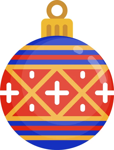 Palla Celebrazione Icona Natale — Vettoriale Stock
