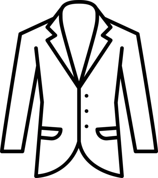 Abrigo Tela Chaqueta Icono — Vector de stock