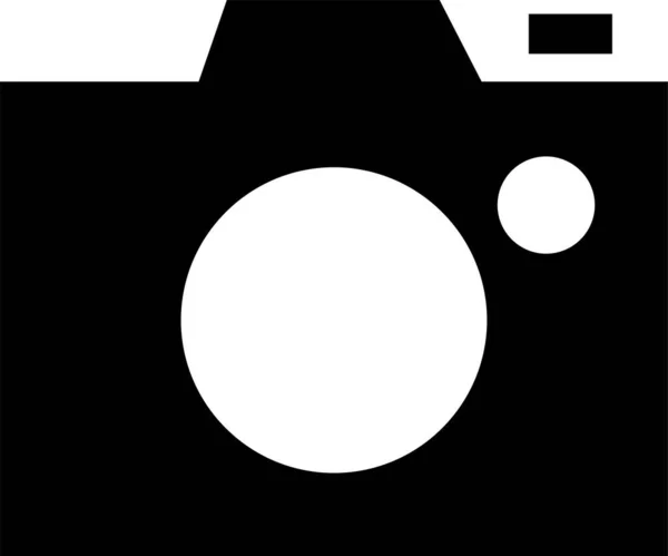 ソリッドスタイルのカメラシネマ画像アイコン — ストックベクタ