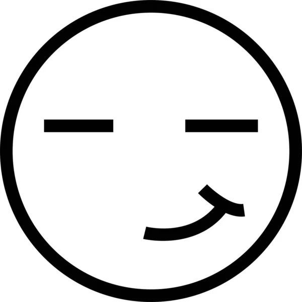 Emoji Emocje Istotne Ikona Zarysie Stylu — Wektor stockowy