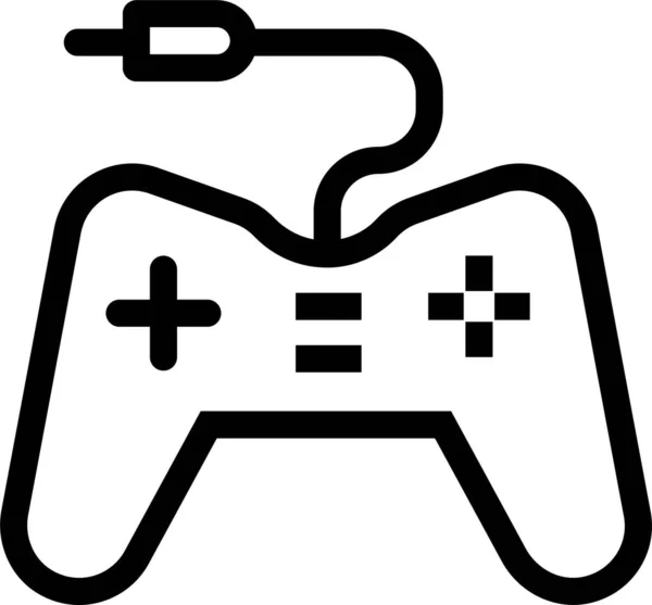 Иконка Устройства Контроллера Игры Стиле Абрис — стоковый вектор