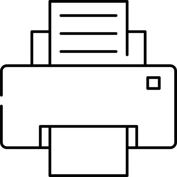 Printer Apparaat Papier Pictogram — Stockvector