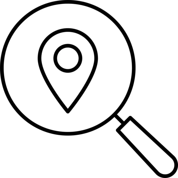 Location Map Search Icon — Stockvektor