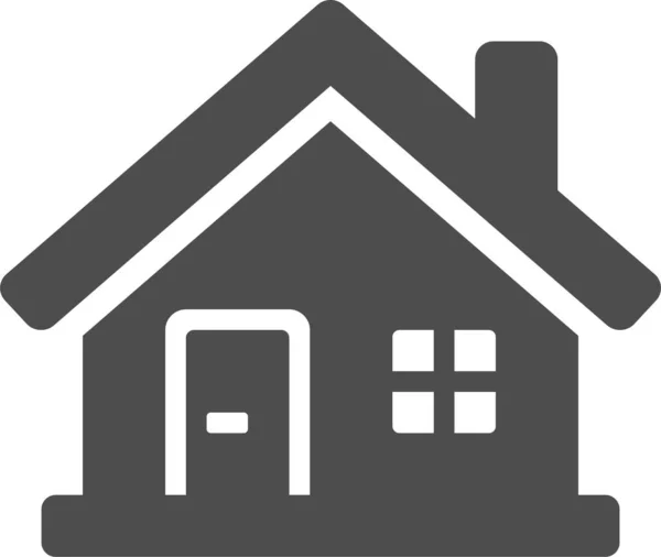 Home Real Estate House Icon Solid Style — Stockvektor