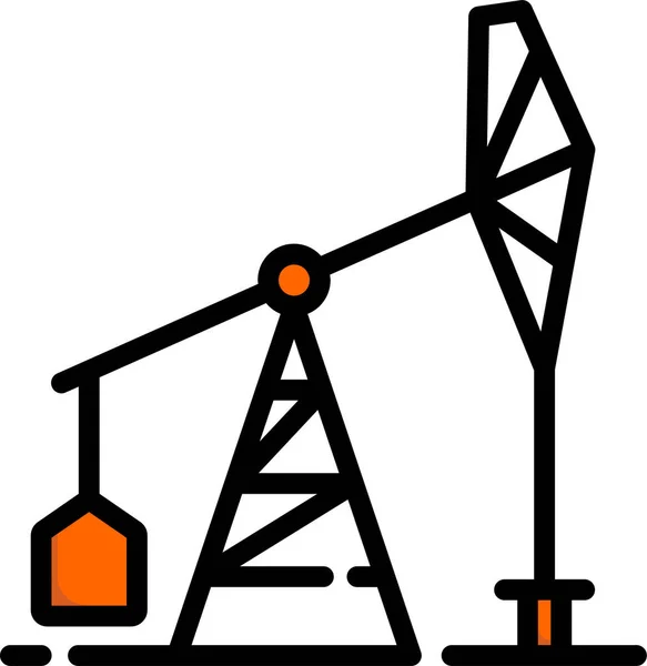 Costruzione Trapano Icona Perforazione Pieno Stile Contorno — Vettoriale Stock