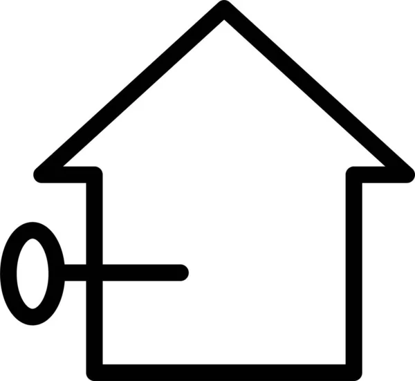 Het Huis Web Icoon Eenvoudige Illustratie — Stockvector