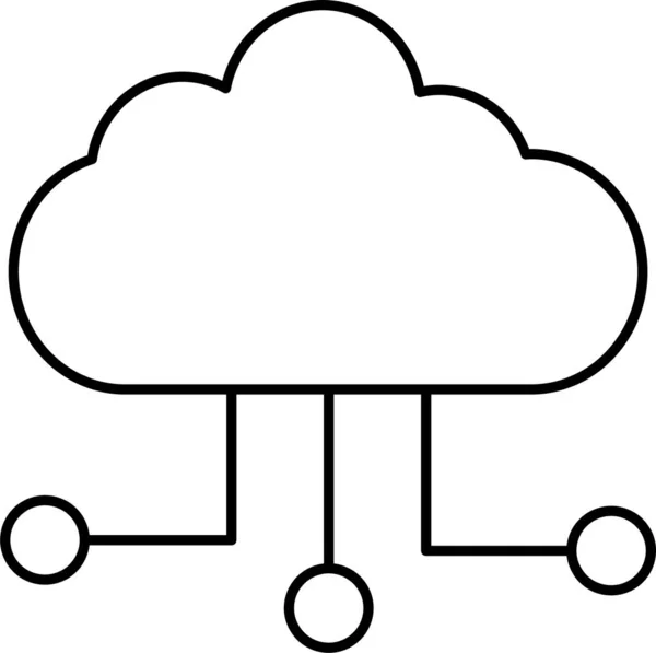 Icoon Cloud Computing Verbinding — Stockvector