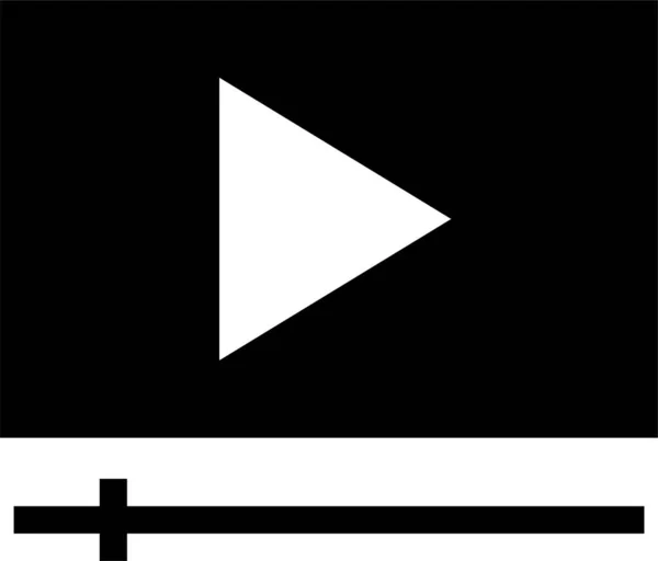 Ikona Filmów Multimedialnych Solidnym Stylu — Wektor stockowy