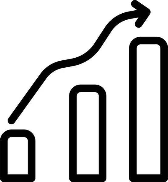 Analitik Finans Bilgi Simgesi Ana Hat Biçiminde — Stok Vektör