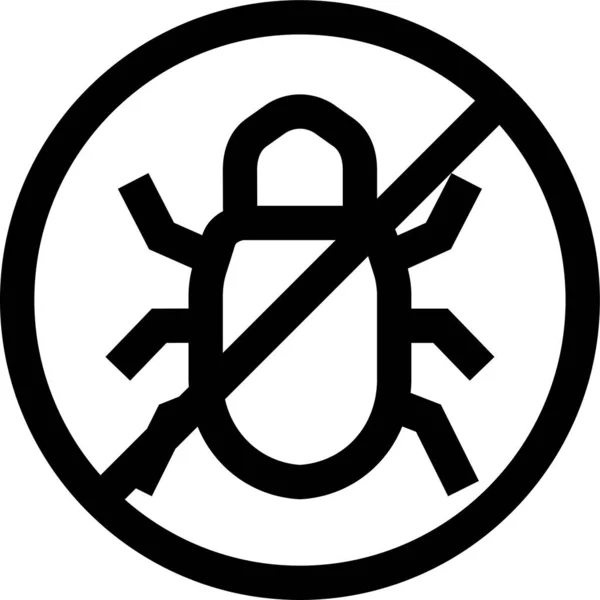 Ban Block Restricted Icon Outline Style — 图库矢量图片