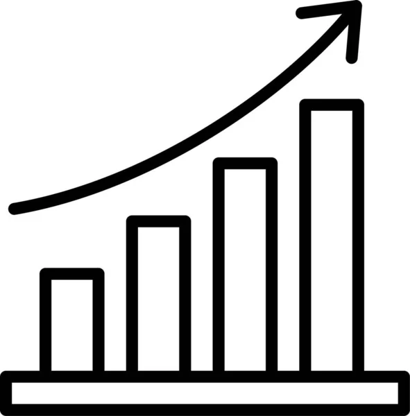 Піктограма Статистики Графічної Аналітики Стилі Контурів — стоковий вектор