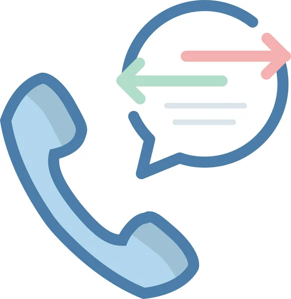 Call Phone Talk Icon Flat Style — Stock Vector