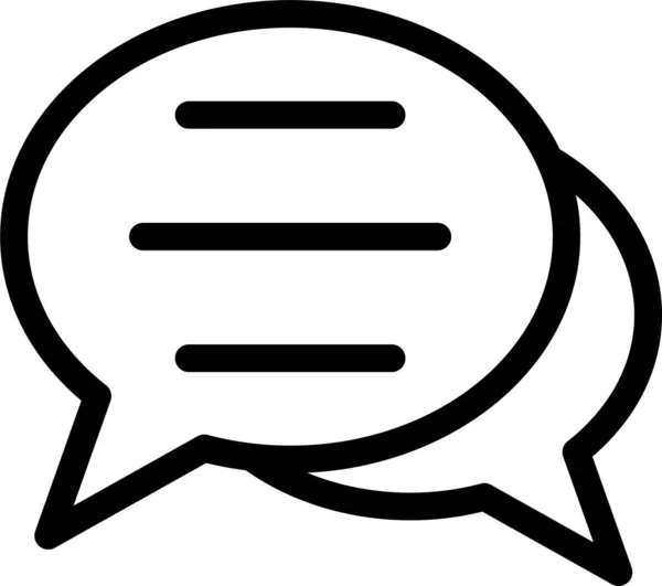 Bubble Chat Conversation Icon Outline Style — Stock Vector