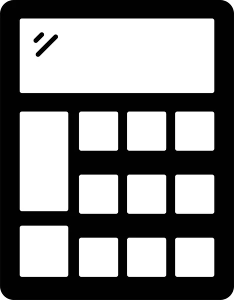Ikona Kalkulatora Księgowego Stylu Solid — Wektor stockowy